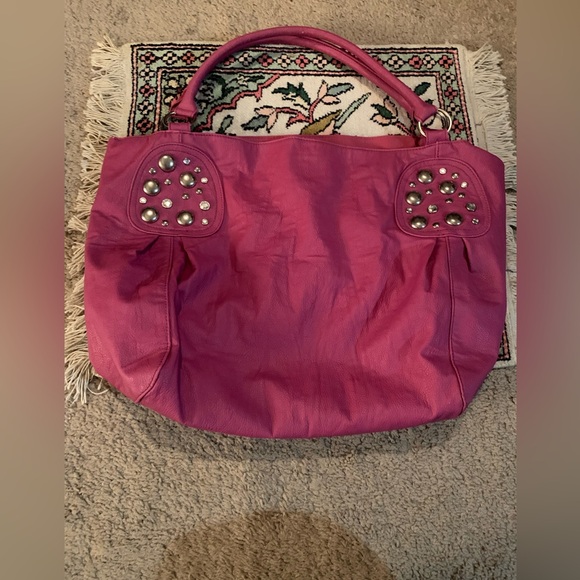 Handbags - Pink Studded Women's Bag